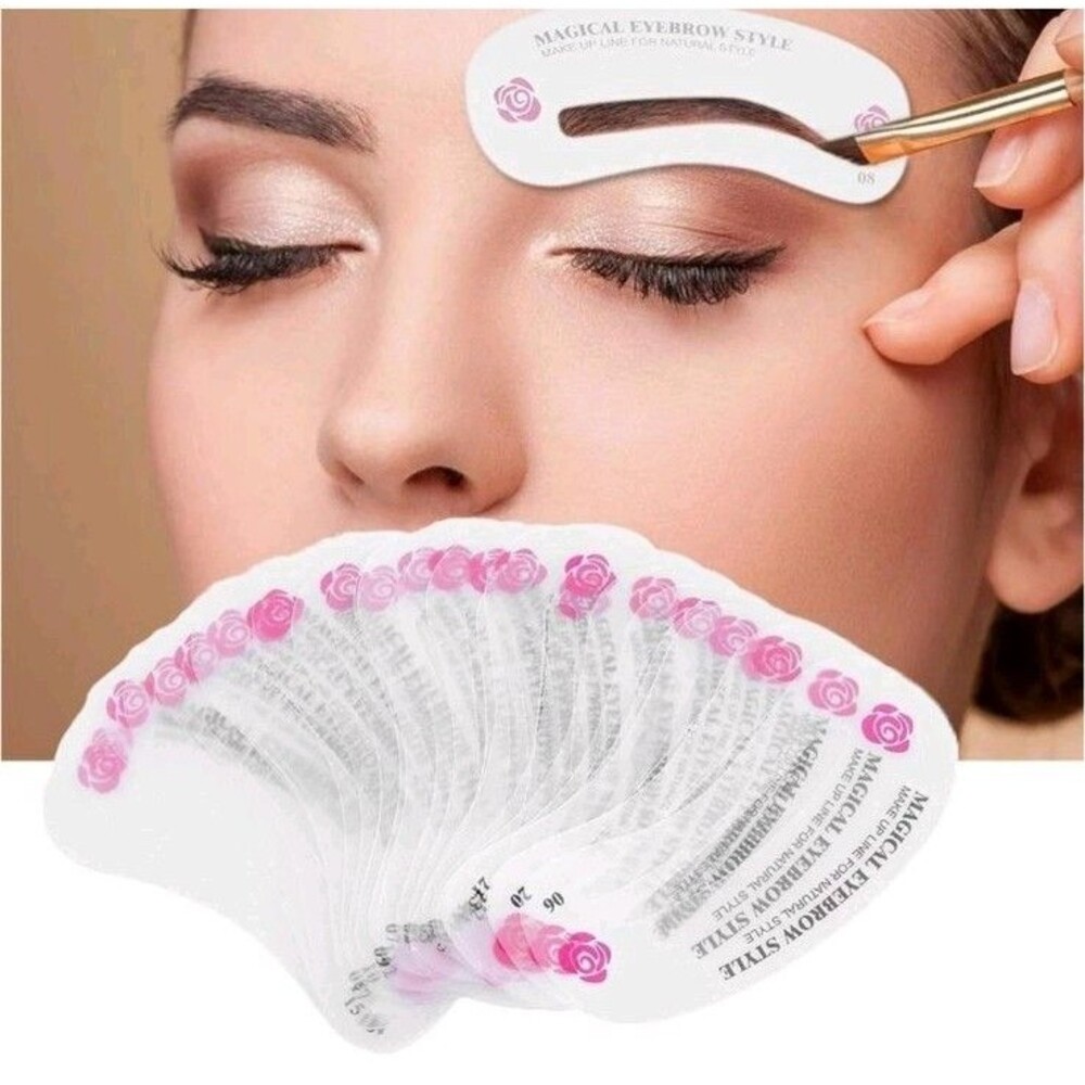 24Pcs Eyebrow Stencil Kit Reusable Eyebrow Template Eyebrow Shaper Kit Makeup